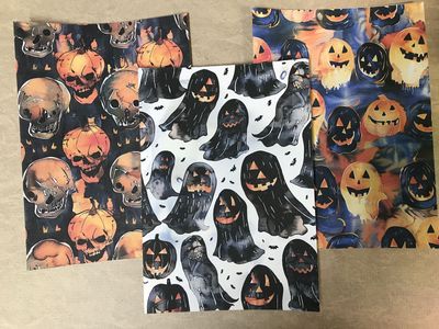 Halloween Card Bases Lot of 50 4 3/4” x 6 3/4” See pictures for all designs.
