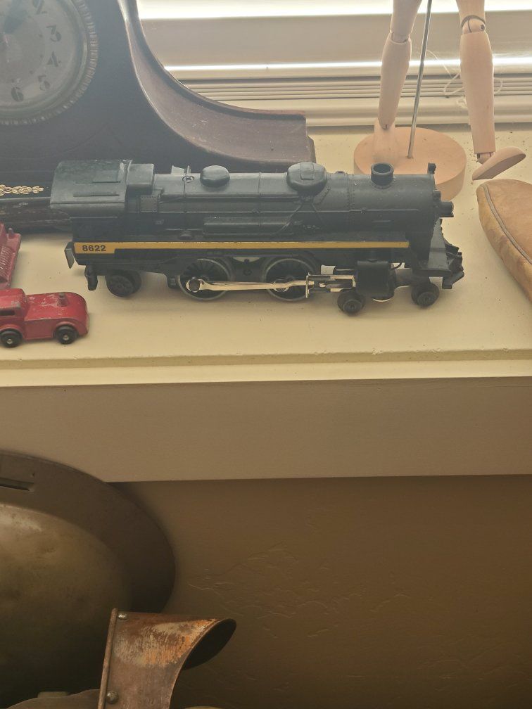 Antique Marx 8622 Black Steam Locomotive Train Engine Model Toy