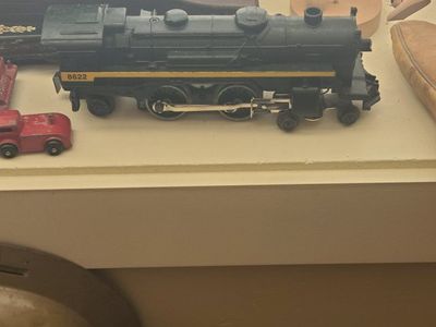 Antique Marx 8622 Black Steam Locomotive Train Engine Model Toy