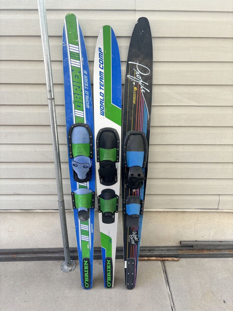 O'Brien Slalom Water Skis - World Team II & Profile Express Set of 3