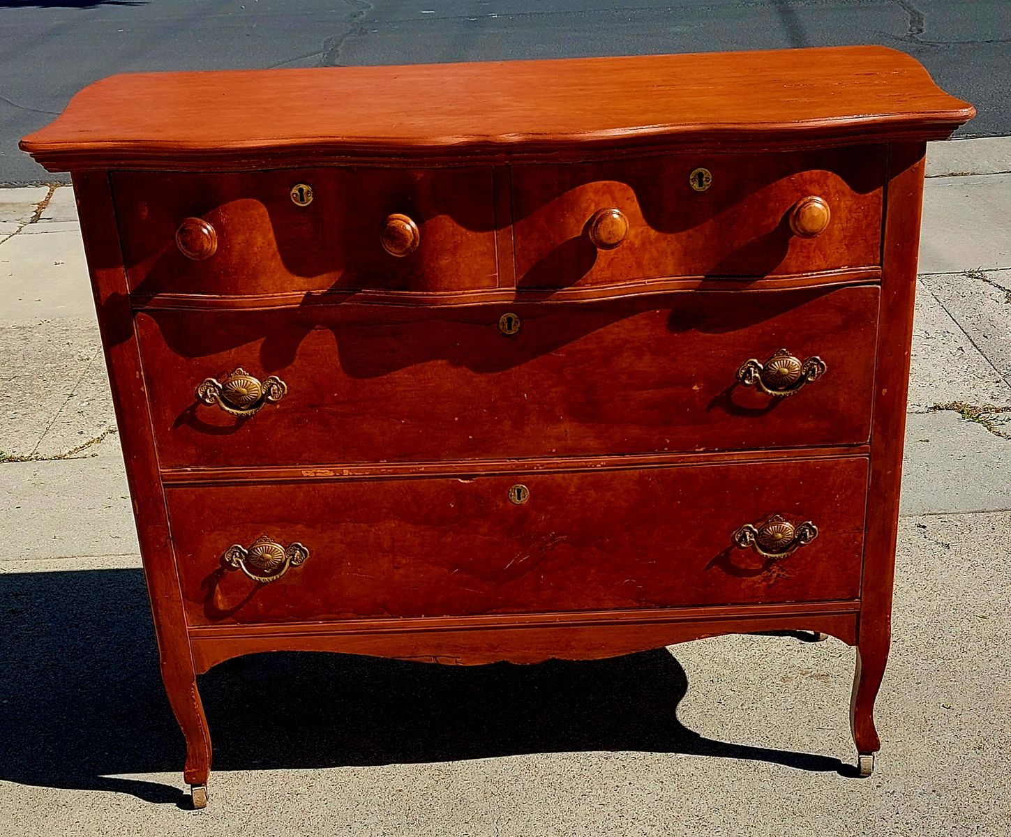 Antique Dresser Bird's Eye Maple 4 Drawer