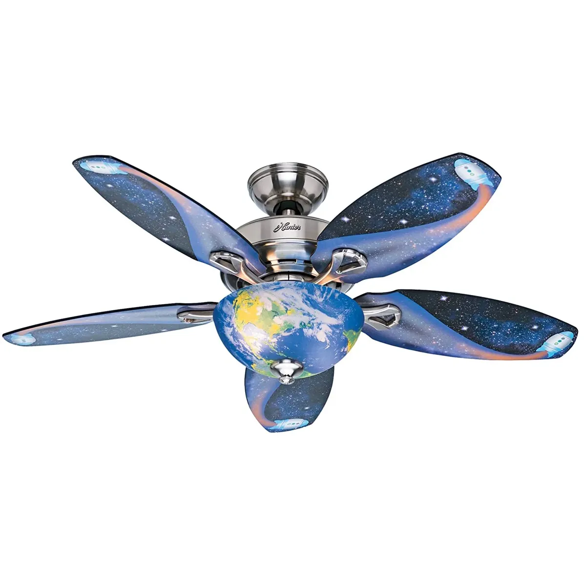 Hunter Fan Company Space Discovery 48" Ceiling Fan w/Light, Brushed Nickel