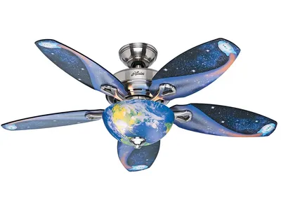 Hunter Fan Company Space Discovery 48" Ceiling Fan w/Light, Brushed Nickel
