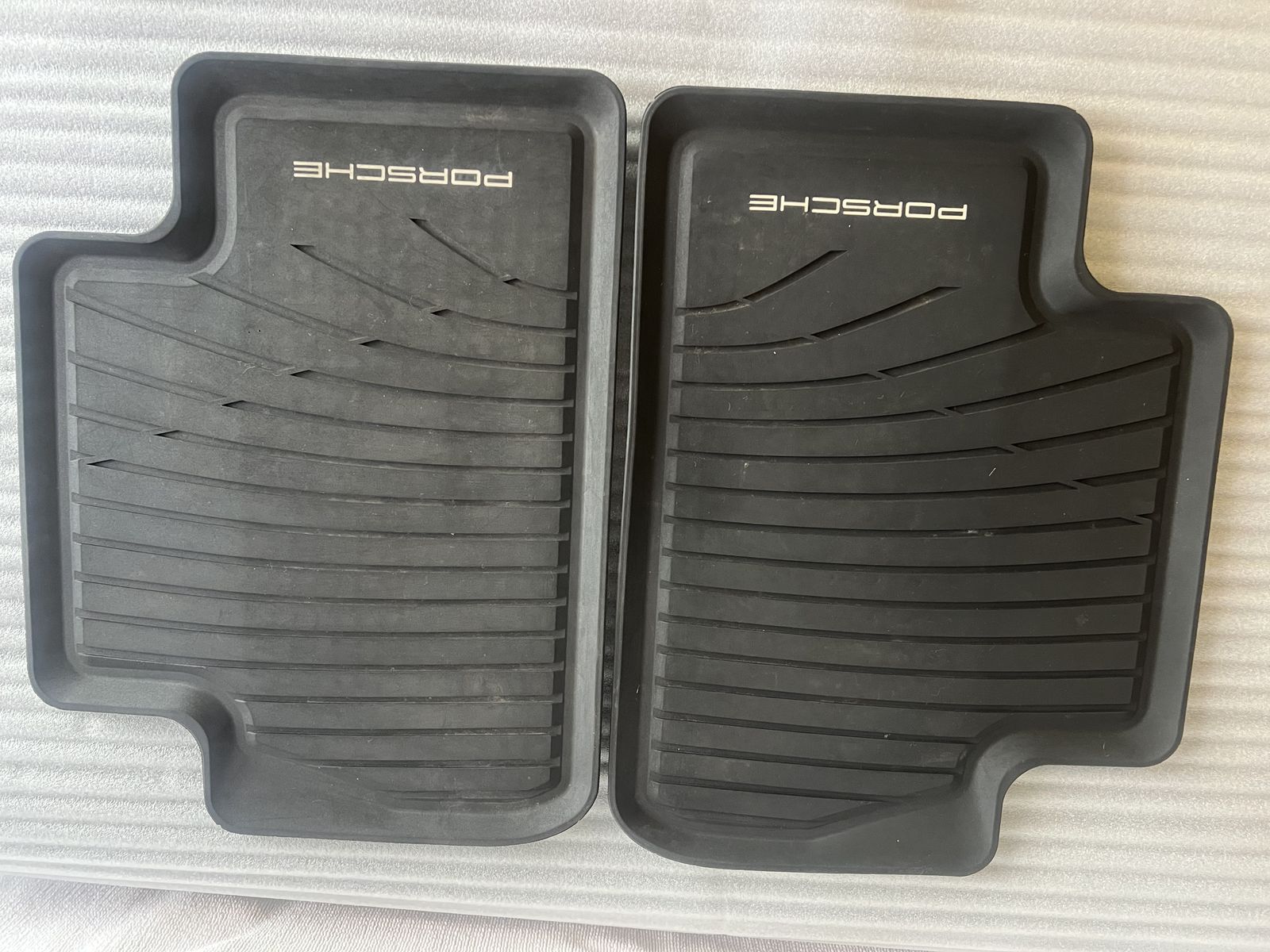 OEM Porsche Rubber All-Weather Floor Mats Set - Black