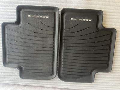 OEM Porsche Rubber All-Weather Floor Mats Set - Black