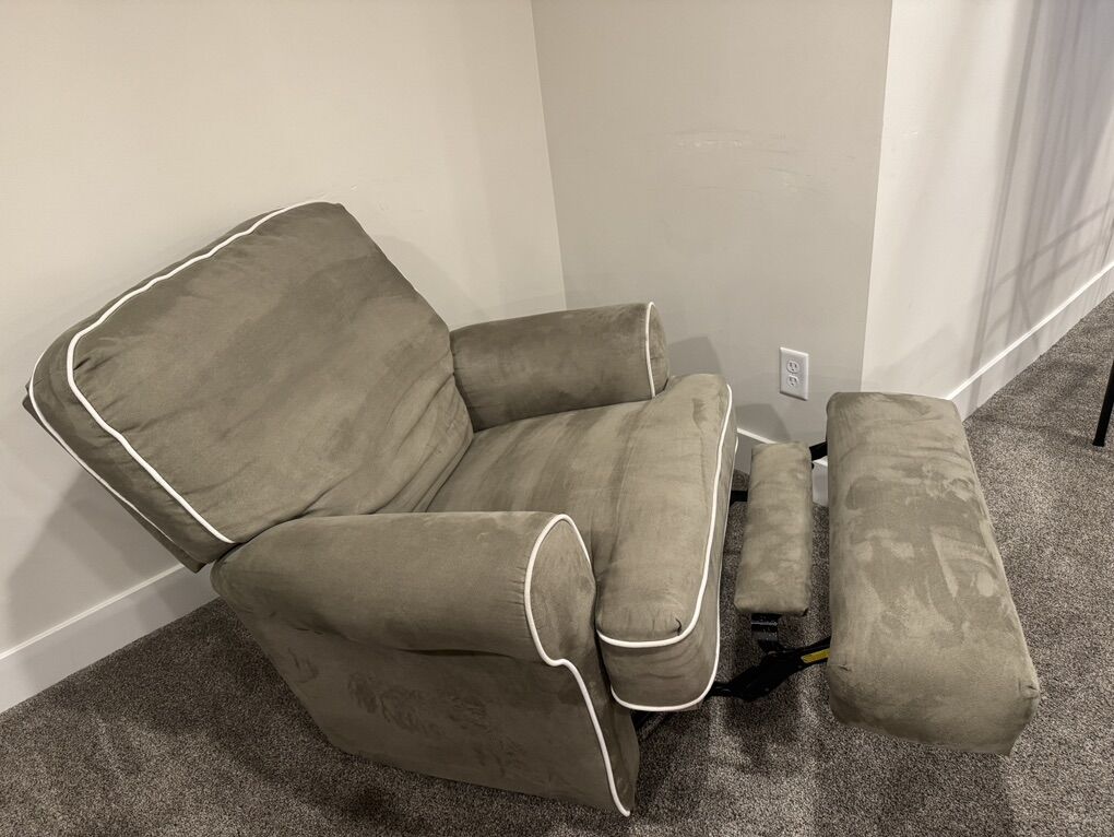 Nursery Swivel Rocking Recliner Microfiber