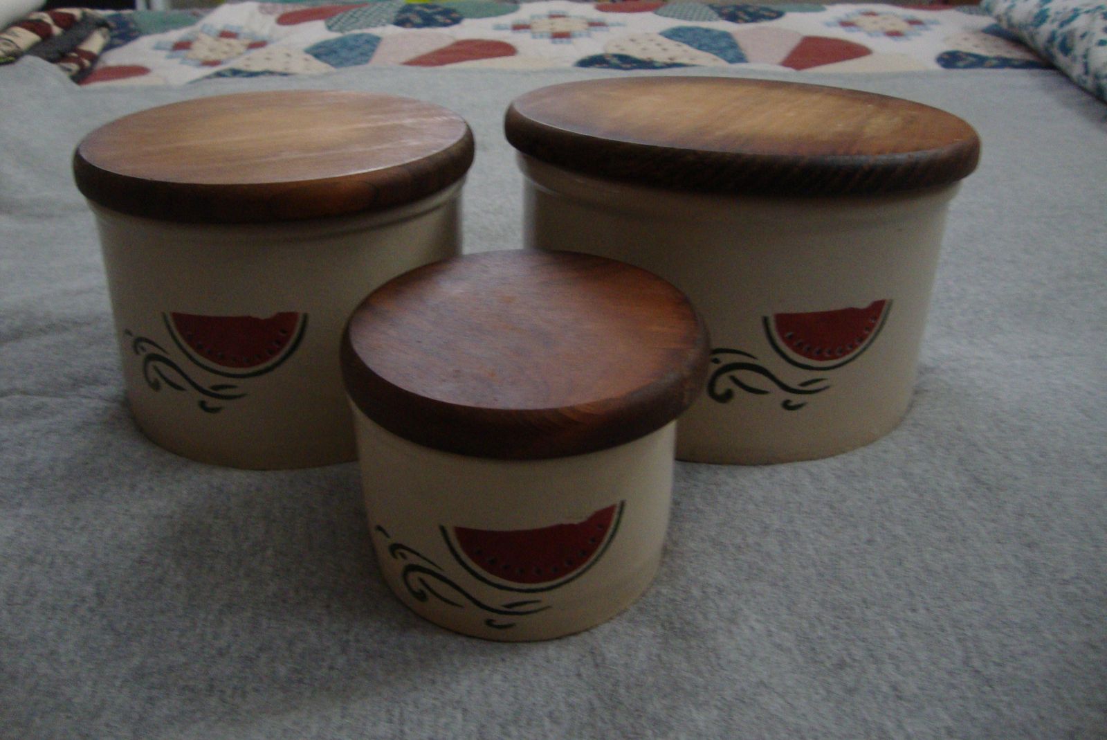 Robinson Ransbottom Roseville USA Crock Canister Set