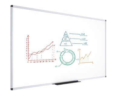 VIZ-PRO Dry Erase Board/Magnetic Whiteboard, 72 x 48 Inches, Large Wall Mounted Board for School Office and Home 6' x 4'