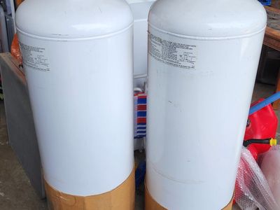 Estate sale Pair of 100 lb Propane Cylinders – Heavy-Duty Refillable LP Tanks