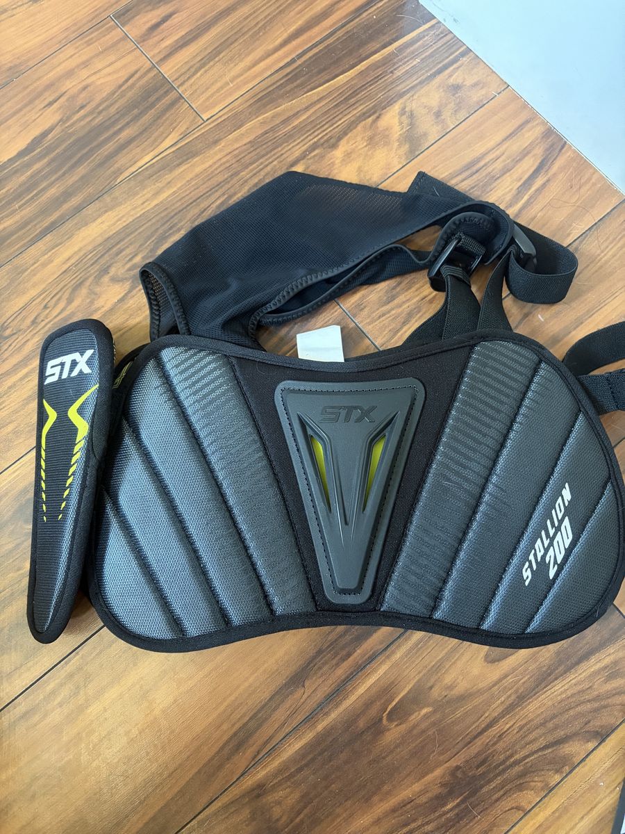 STX Stallion 200 Lacrosse Rib Pads, Black, Size S