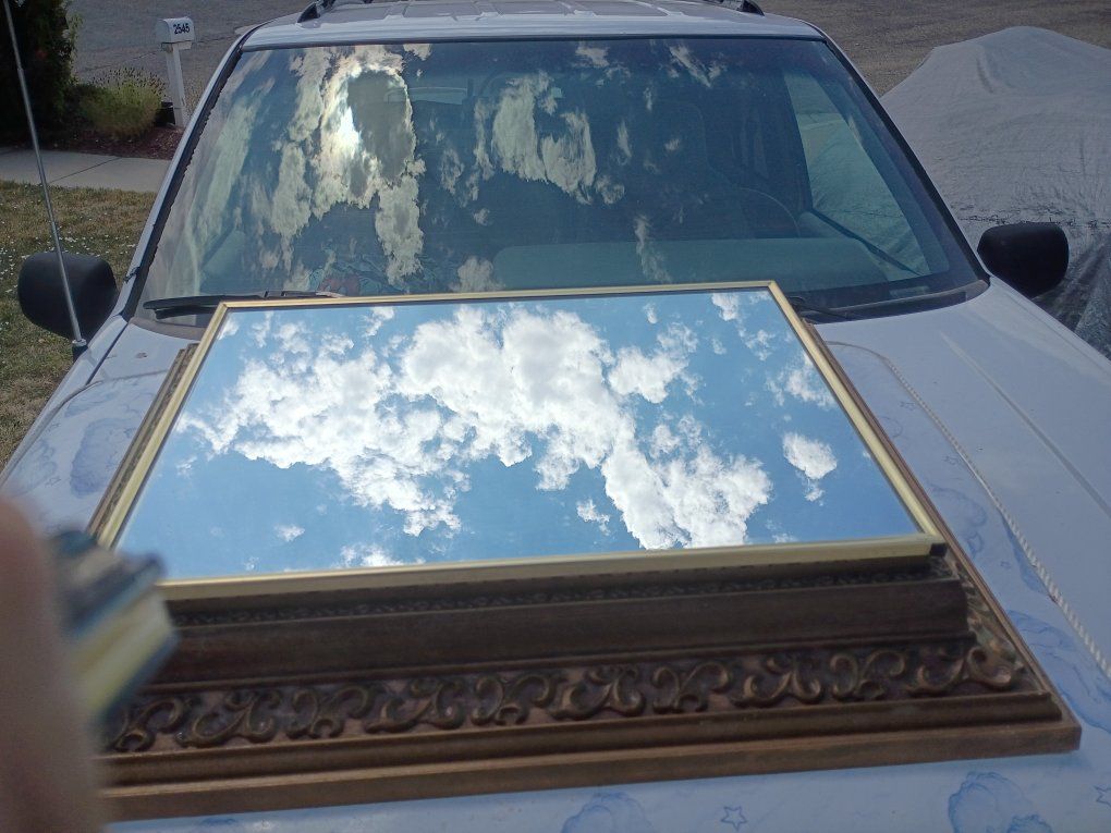 Rectangular Framed Wall Mirror with Ornate Molded Trim Accent