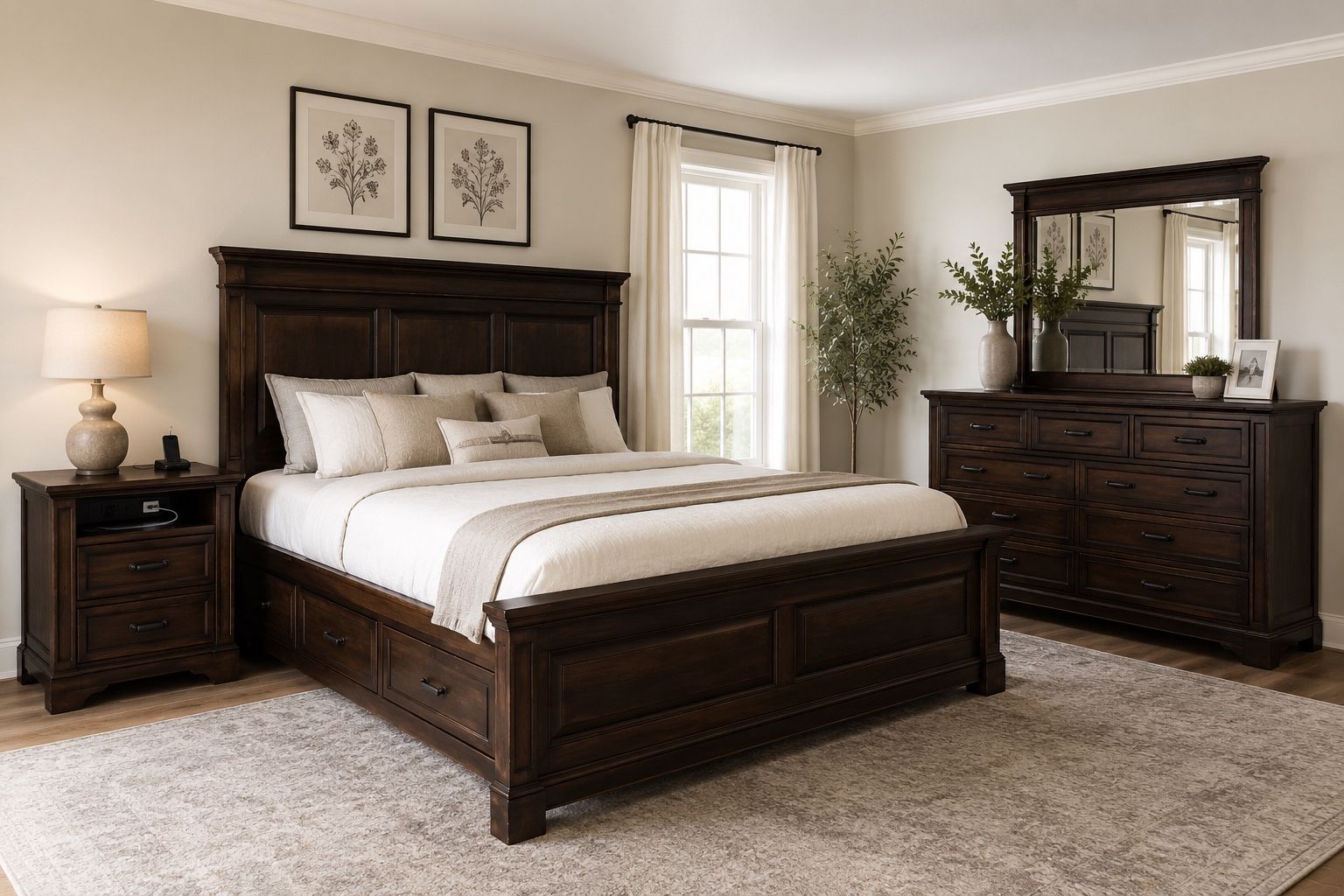 Aspenhome King Storage Bedroom Set – Cedar Lined – Like New – $2200 OBO