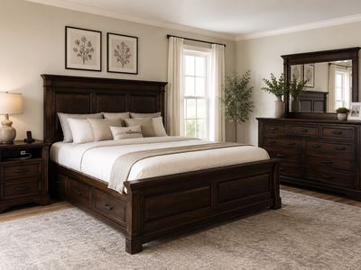 Aspenhome King Storage Bedroom Set – Cedar Lined – Like New – $2200 OBO