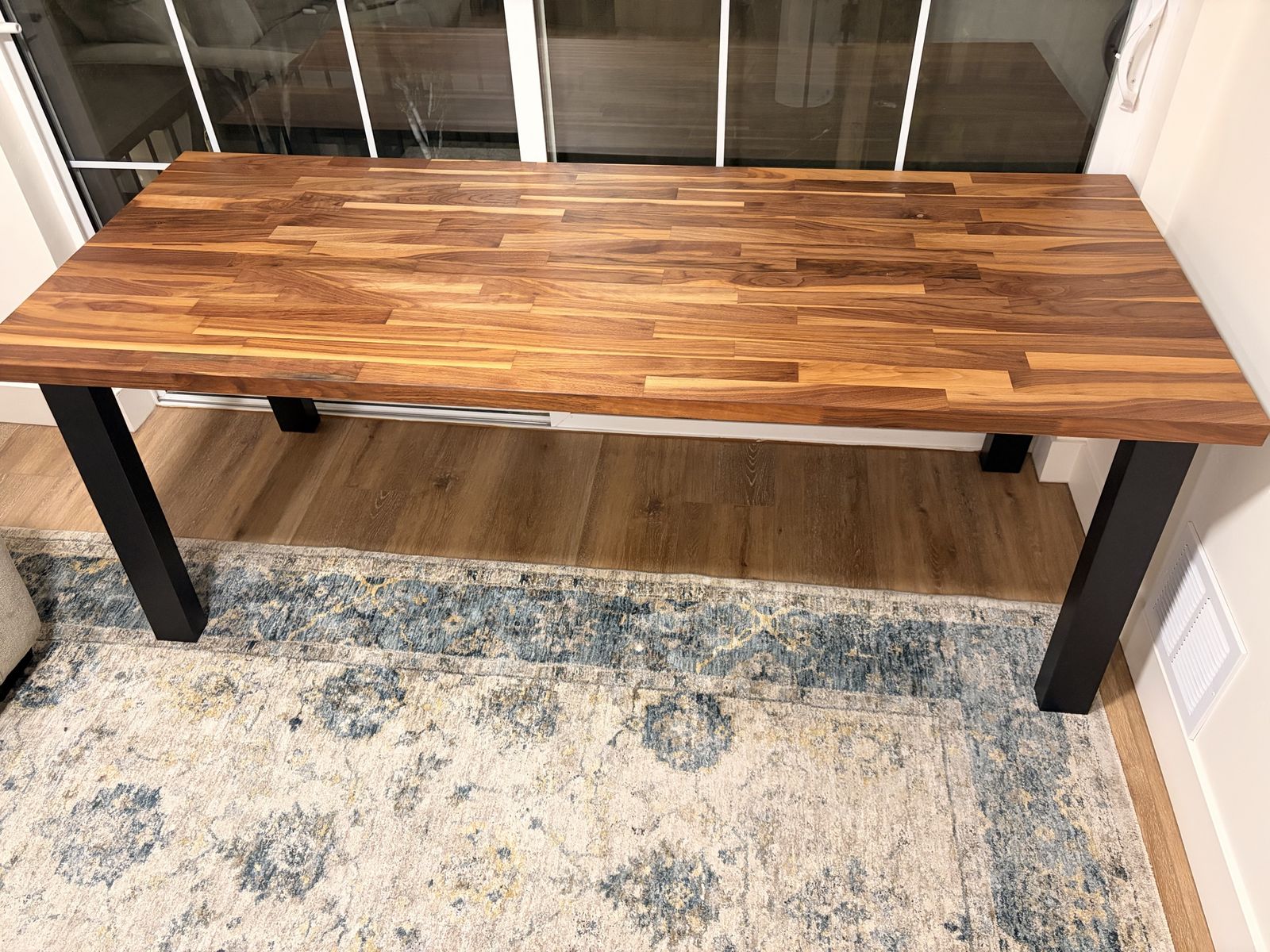 Gunneby walnut kitchen table / 78” office desk