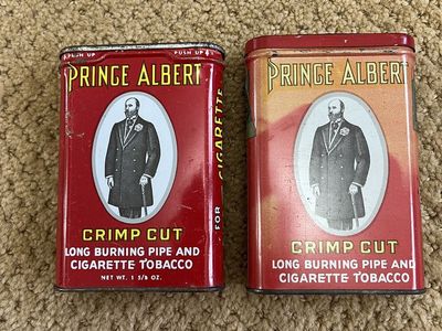 Pair of Prince Albert Metal Tins