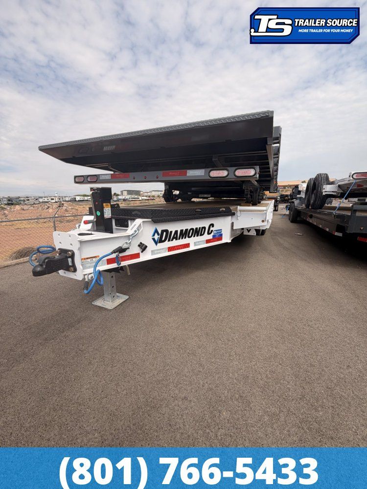 8.5x22 Diamond C DET 210 Deckover Tilt Trailer - 23K GVWR - Torsion Axles