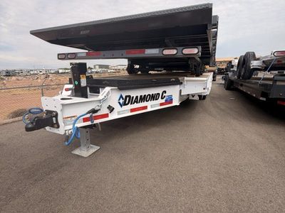 8.5x22 Diamond C DET 210 Deckover Tilt Trailer - 23K GVWR - Torsion Axles
