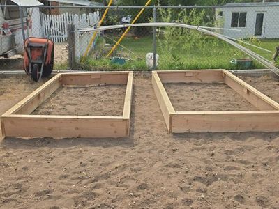 Raised Garden Bed Wood Planter Box - Unfinished Natural Wood