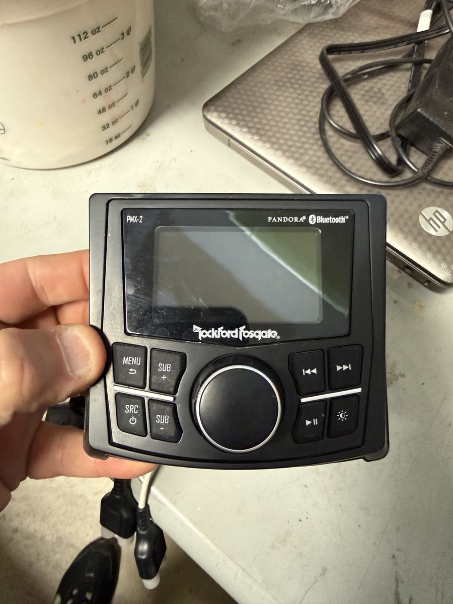 Rockford Fosgate PMX-2 Punch Marine Digital Media Receiver Bluetooth w/ Wiring Harness