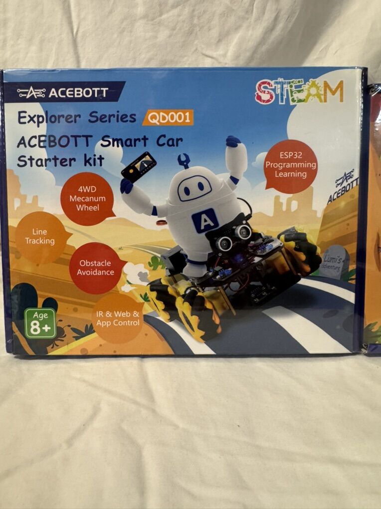ACEBOTT Smart Car + Robot Arm Kit (New)