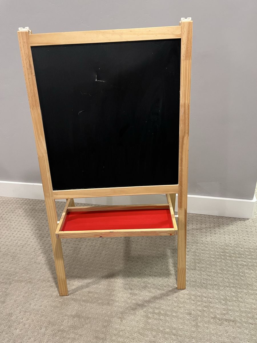 Easel with chalkboard and whiteboard