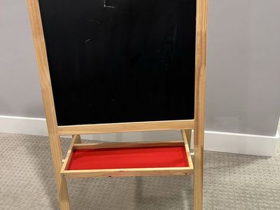 Easel with chalkboard and whiteboard