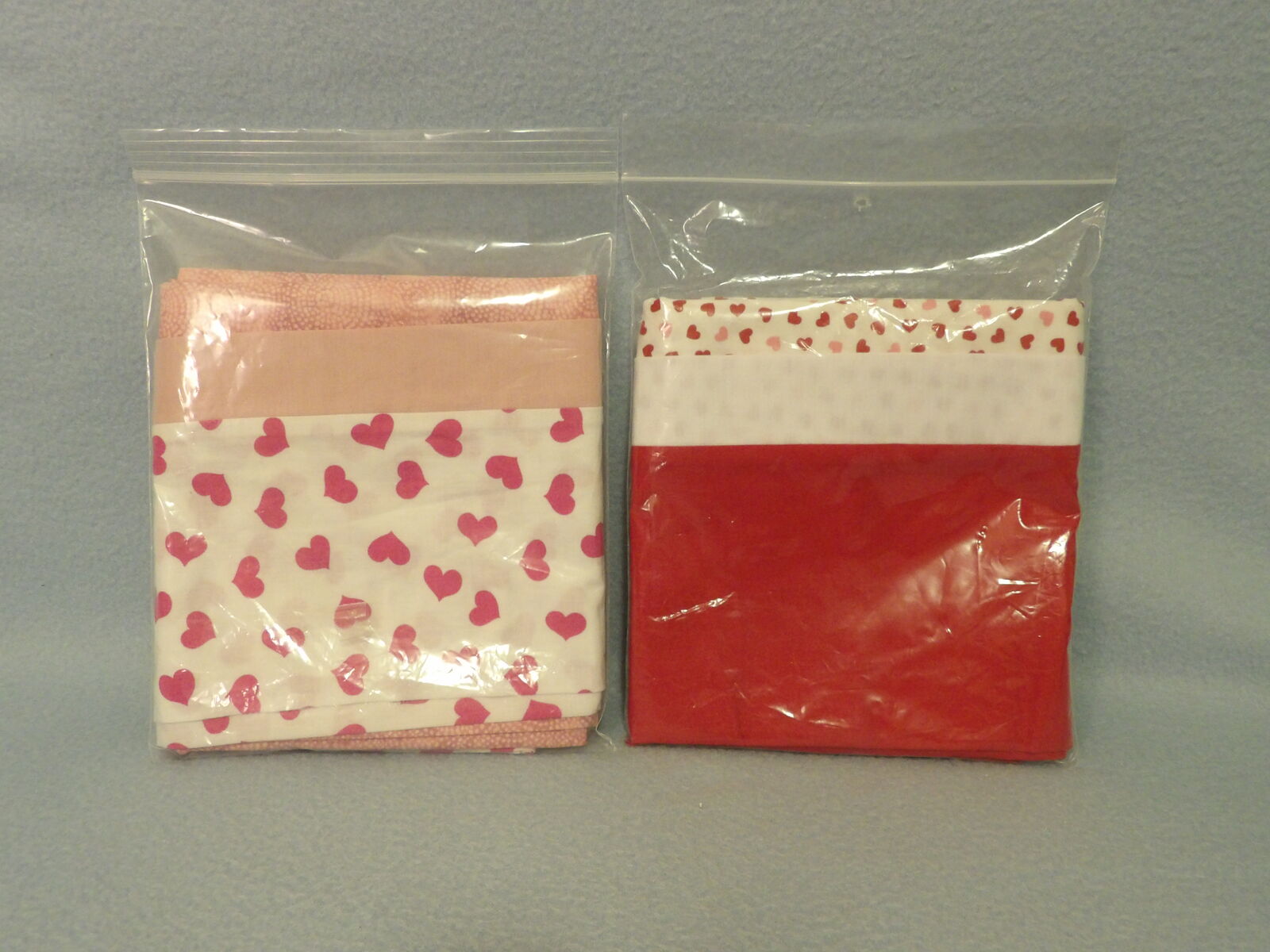 Lot of 2 Handmade Heart Pillow Cases - New - $12 each or $20 for both
