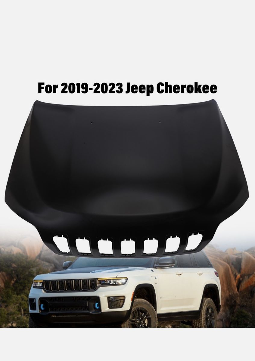 Hood Front Panel Primed Steel For 2019 2020 2021 2022 2023 Jeep Cherokee