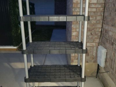 5-Tier Plastic Heavy Duty Storage Shelf Utility Rack Garage Organizer