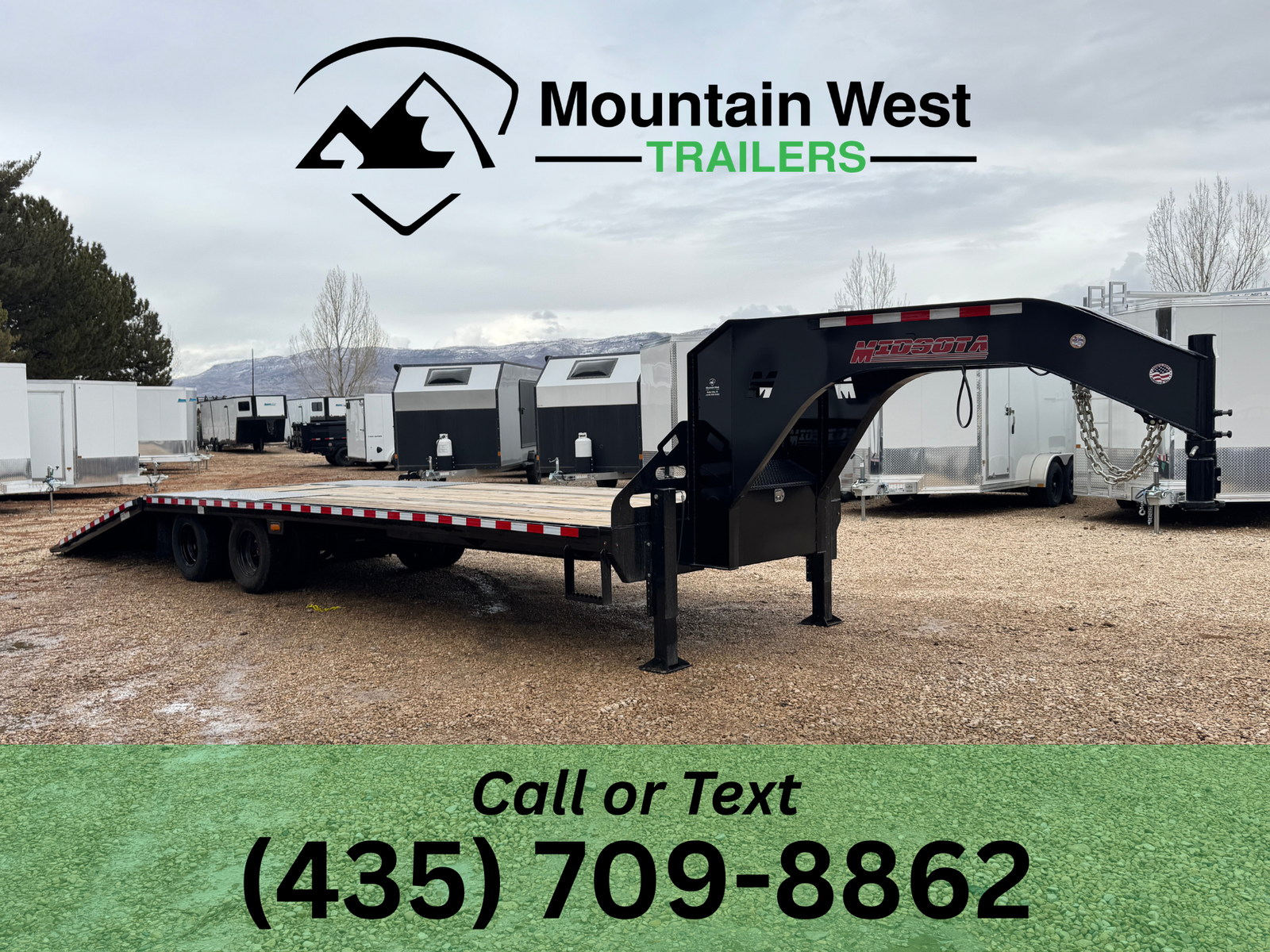 2026 Midsota 8.5X32-25.9K Flatbed Deck Over Gooseneck Trailer