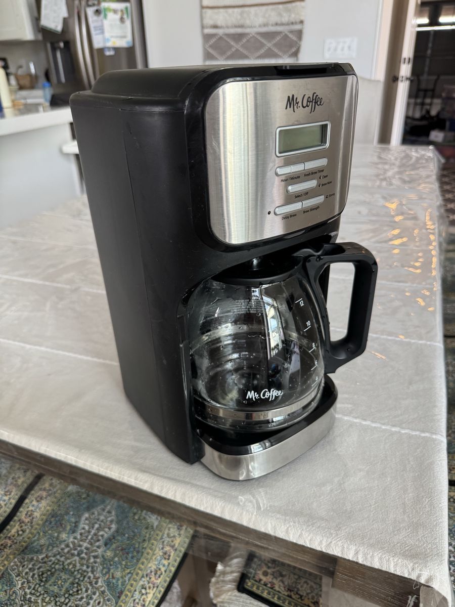Mr. Coffee 12-Cup Programmable Coffee Maker Stainless Steel/Black