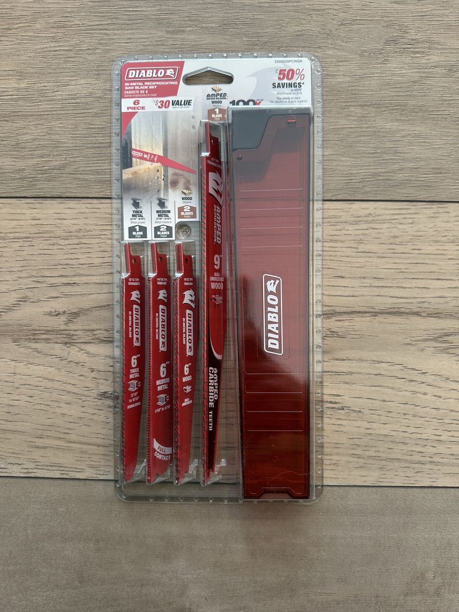 Diablo 9 inch Reciprocating Saw Blade Set 6PC