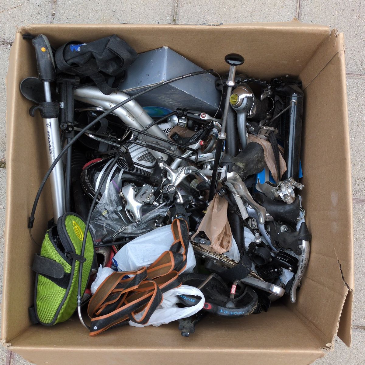 Free box of bike parts - lots of great stuff