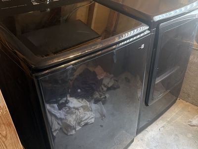 Samsung Black Top Load Washer & Electric Dryer Set - Black Finish, Great Condition