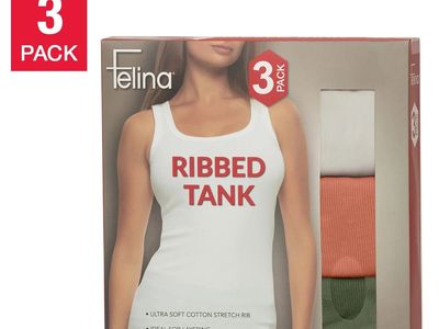 Felina Women's Ribbed 3-pack Tank Tops #102037
