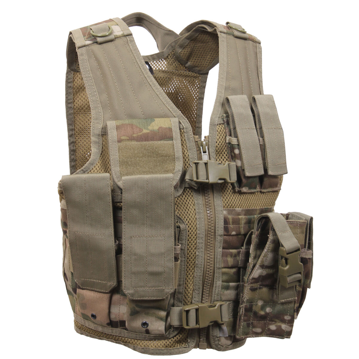 Tactical Vest Cross Draw Rothco Multicam Youth