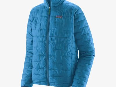 NWT Patagonia Micro Puff Jacket Coat Vessel Blue Regular Fit Zip - Men's Small