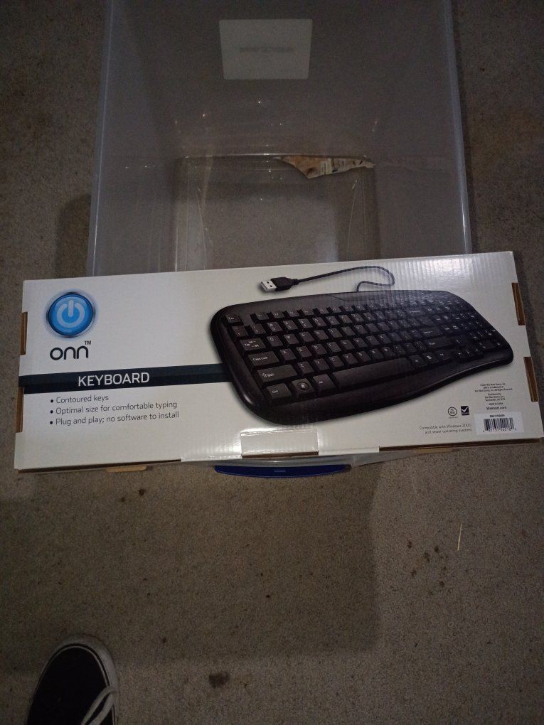 Onn Wired USB Keyboard - Black (New in Box)