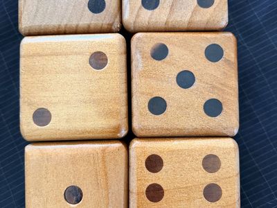 Handmade Large Yahtzee Lawn Dice 4”x4” For Family Games
