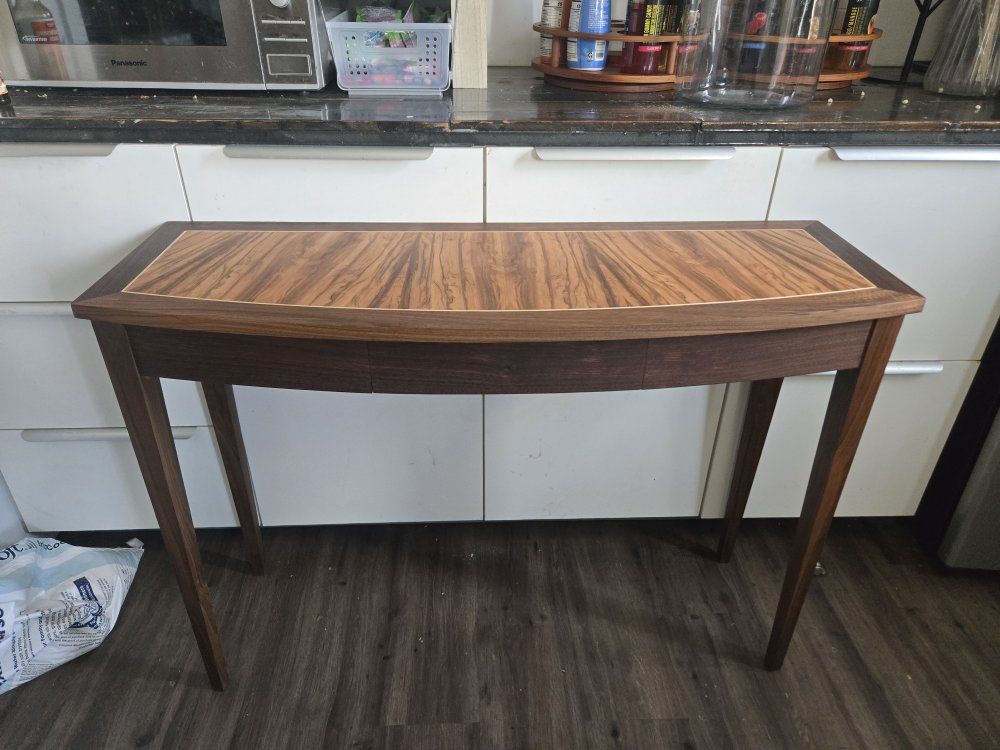 Handcrafted Walnut Entry Table