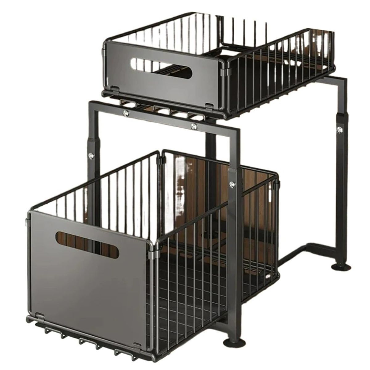 Pull-Out Under Sink Organizer Double Layer Black