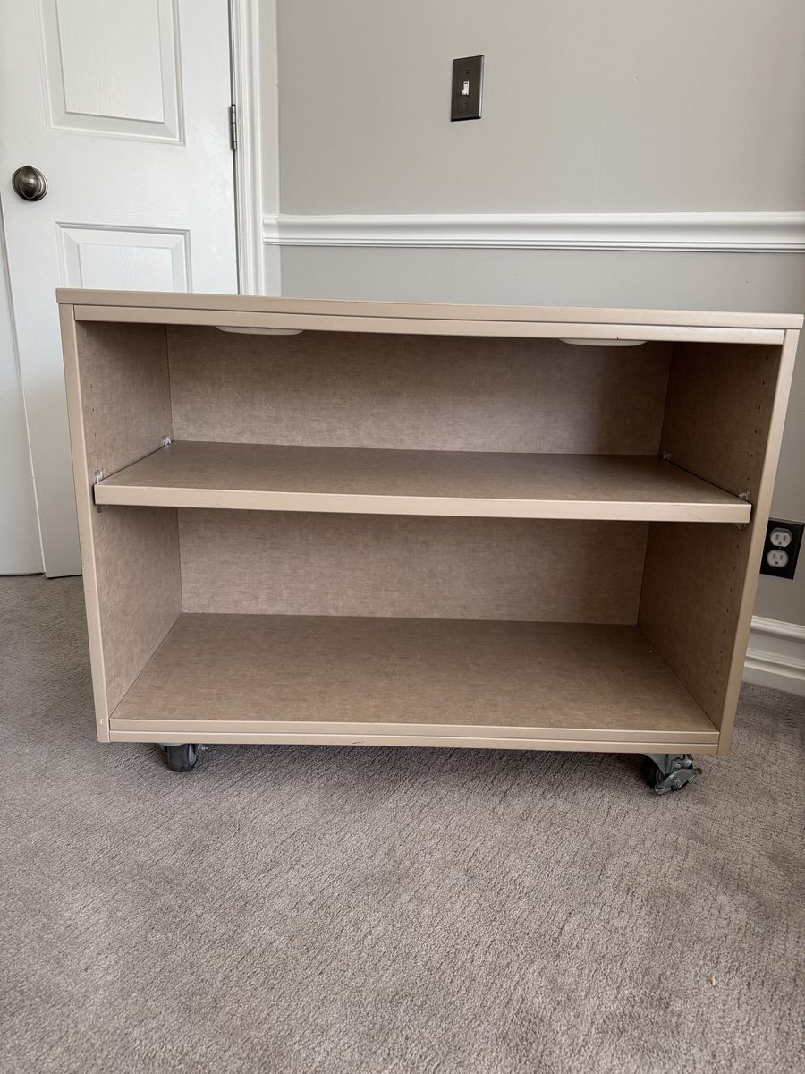 Rolling 2-Shelf Storage Unit - Versatile Organizer on Wheels