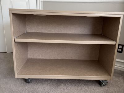 Rolling 2-Shelf Storage Unit - Versatile Organizer on Wheels