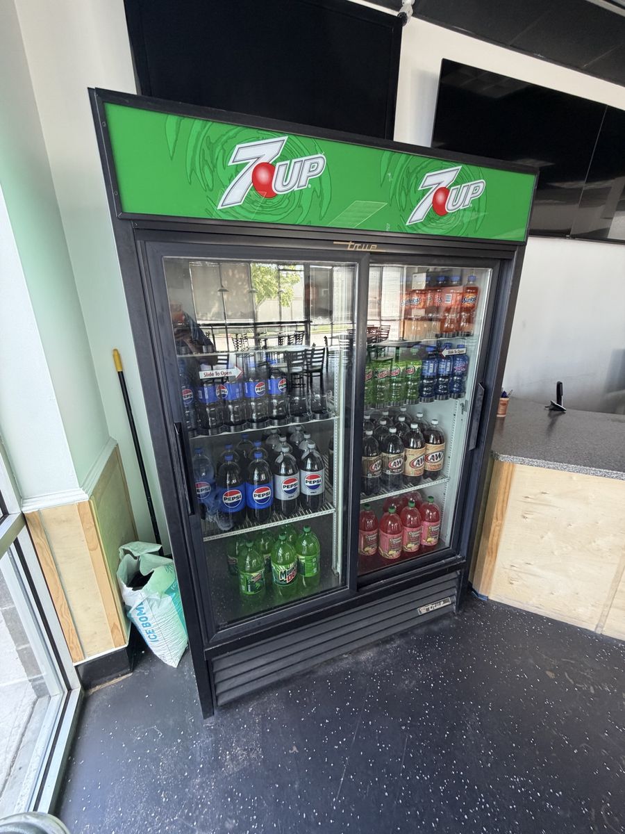 True Commercial 7UP Glass Sliding Refrigerator