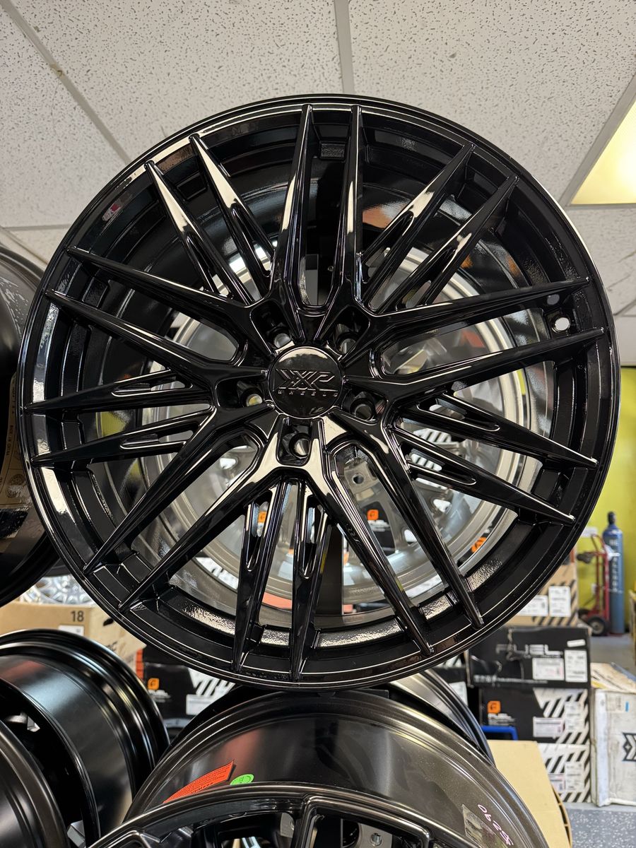 Brand new set of 4 wheels Black Xxr 19x8.5 lug pattern 5x4.5 (5x114.3) +40 Offset