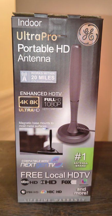 GE UltraPro Indoor Portable HD Antenna - 20 Mile Range