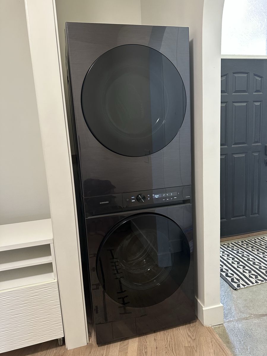 Samsung Bespoke Ultra Capacity Front Load Washer & Electric Dryer - Black - Stackable
