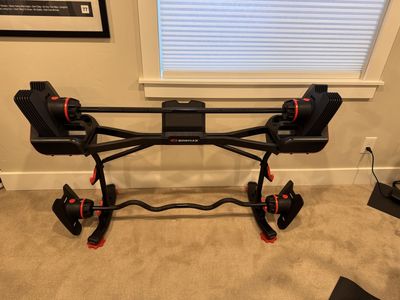 Bowflex SelectTech 2080 Adjustable Barbell with Curl bar and Stand