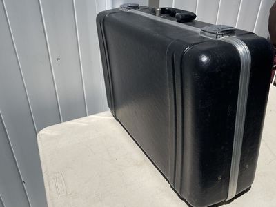 Vintage Black Hard Shell Briefcase - Durable Attache Case with Metal Clasps - $8 OBO