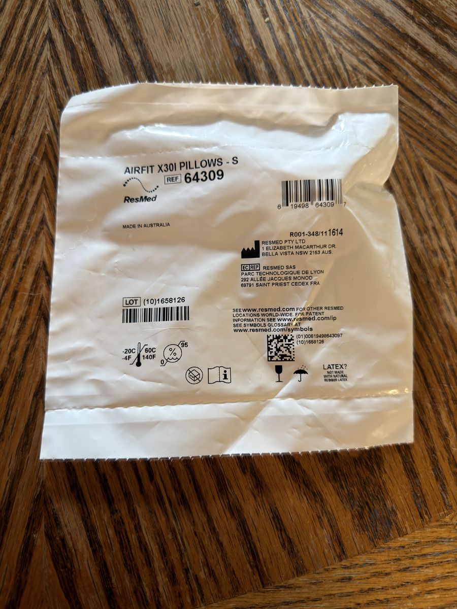 ResMed AirFit X30i Nasal CPAP Mask Pillows - Small (8 New, Latex-Free)
